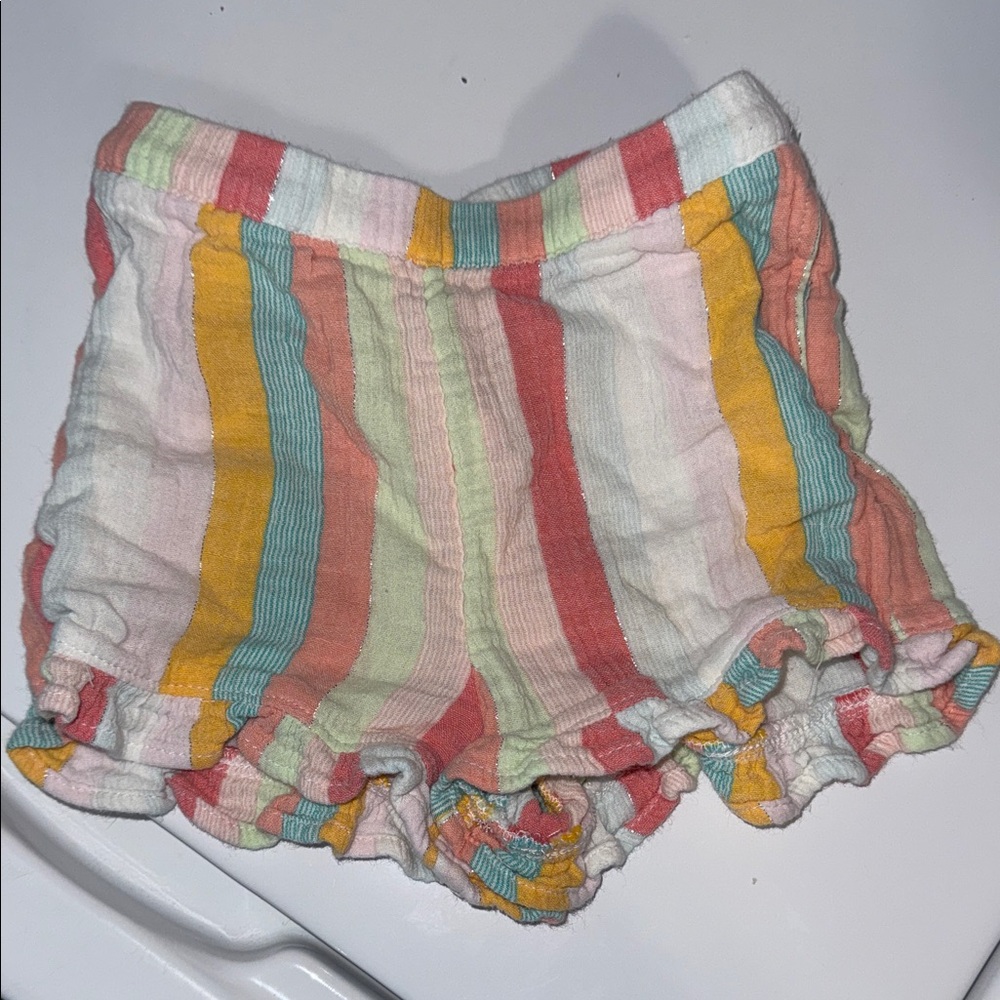 Cat & Jack Multicolor Striped High Waist Shorts
